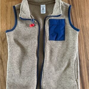 Carter's Beige and Navy Kids Fleece Vest